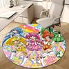 1pc Pretty Cure1 Design Printed Area Round Carpet for Bedroom Living Room Home Decor Rugs Mat Non Slip Mat Rug for Bedside