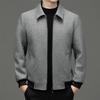 Wollmischung Frühling/Herbst Mitteldicke Reversjacke - Lässige Oberbekleidung für Männer mittleren und höheren Alters