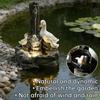 Garden Ornaments Ducks Statue Outdoor Statue Gifts With Solar Landscaping Fountain Sculpture Decoration Water Lights Waterp U9S8