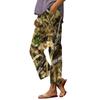 Women's fashion printed pocket elastic waist casual pants