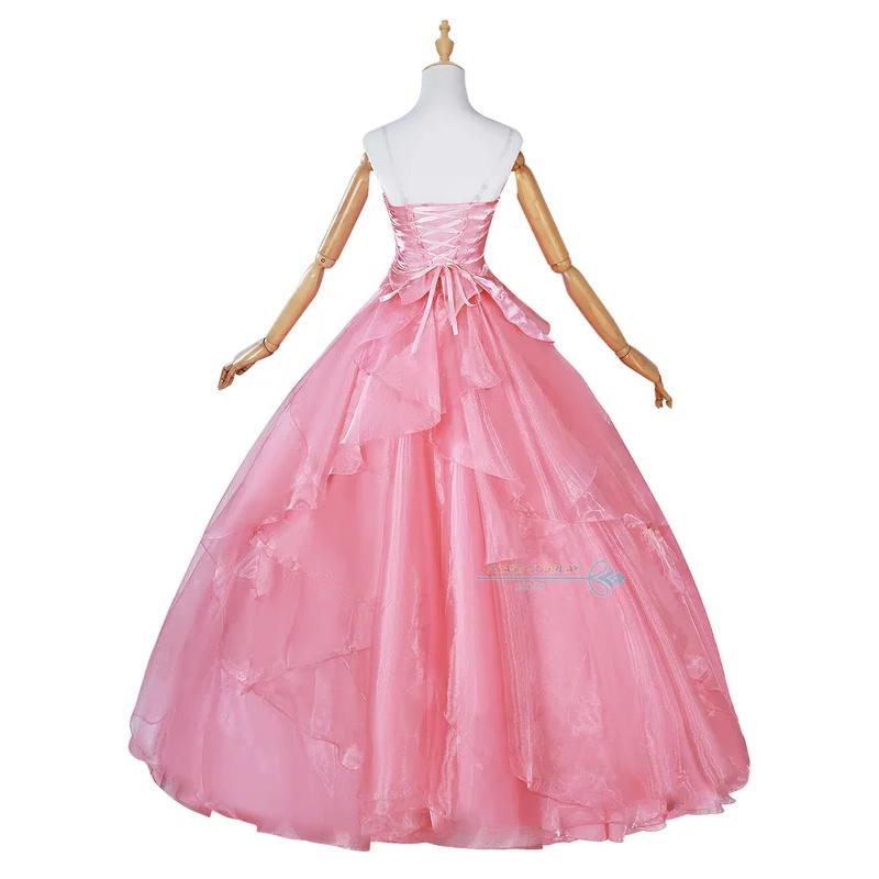 Kostium Cosplay Wicked Glinda Strój Wicked Elphaba Kobiety Różowa Sukienka Elphaba Halloween Karnawał Party Stroje Garnitur Mundur
