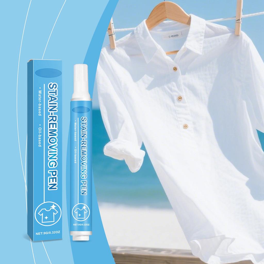 Fabric Stain Remover Pen, Stain Remover Pen Dissolving Oil Stains, Gentle Stain Remover Pen, Portable Clothing Cleaning Pen,9ml