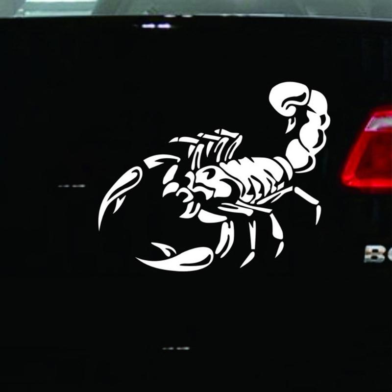 3D Scorpion Car Stickers Auto Styling Vinyl Decal Badge Self-adhesive Hood Decoration Black/White 20x12cm Easy