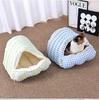 Warm Thickened Enclosed Pet Bed - Detachable, Washable Plaid for Cats & Dogs
