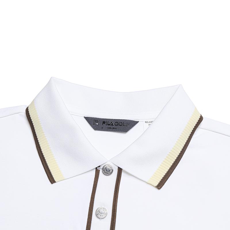 FILA Golf Series Fashion Simple Versatile Polo Shirt Women tops Jade-White A11W635108FWT