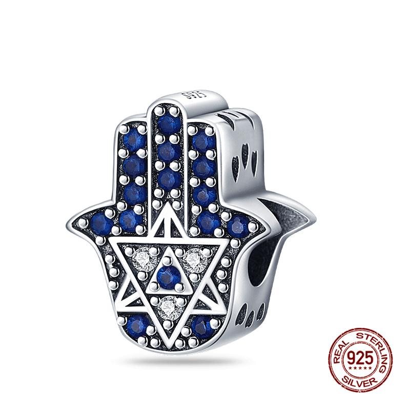 925 Silver Devil's Eye Charm Beads 3mm Fit DIY Bracelet Women's Fashion Jewelry Gift Original Handmade