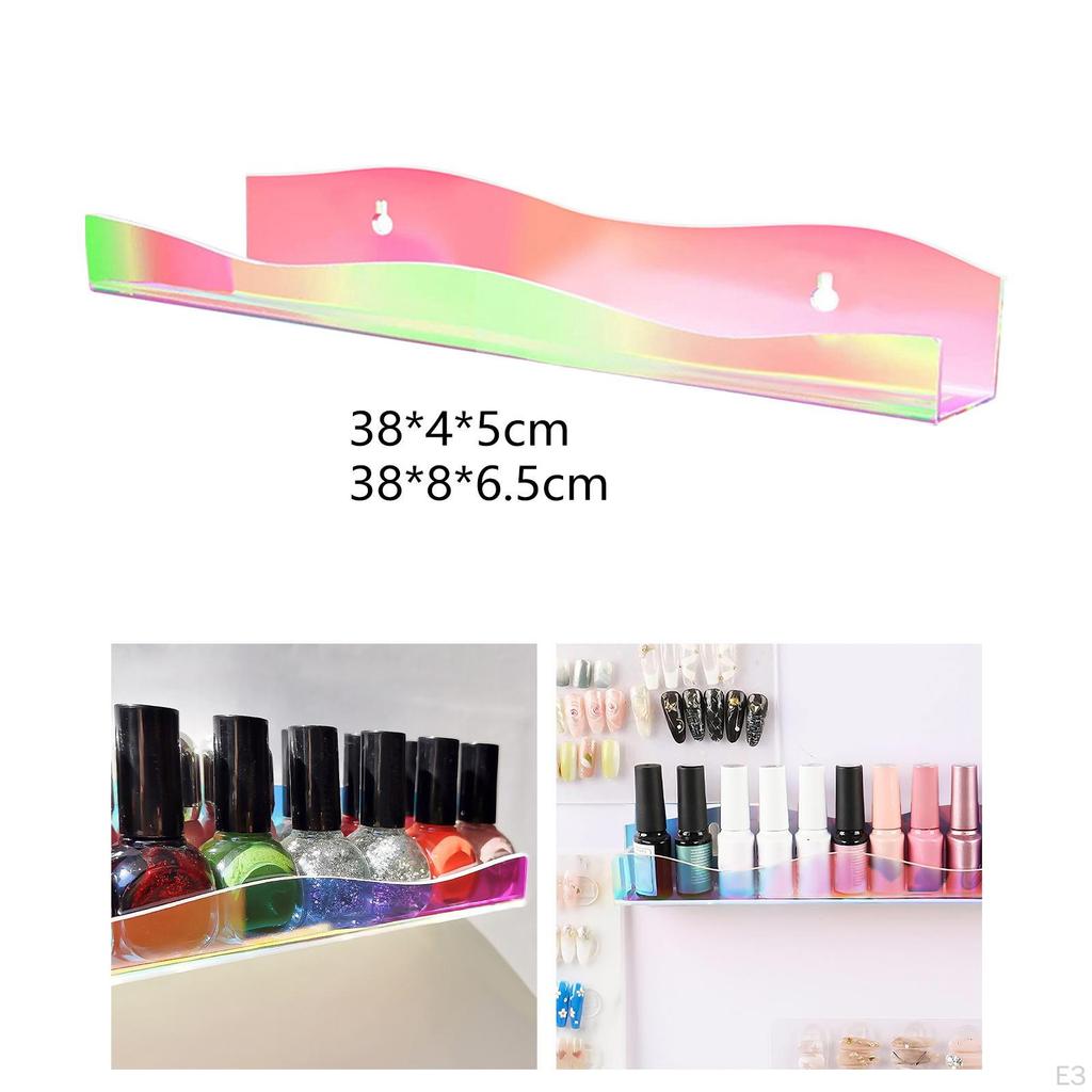 Acrylic Nail Polish Organiser Shelf Wall Mount Display Stand Rack for Essential Makeup