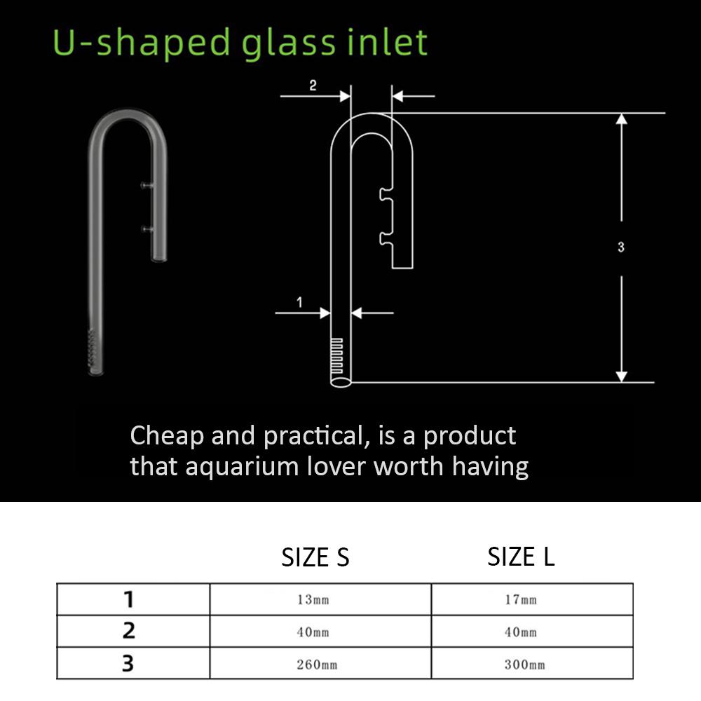 Glass Transparent Tube Inflow For Plants Aquarium Canister Filter U ...