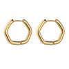 Glossy Stainless Steel Hoop Earrings For Women Men Hip Hop Steapunk Round Oval Heart Black Gold Silver Color Huggie Jewelry Gift