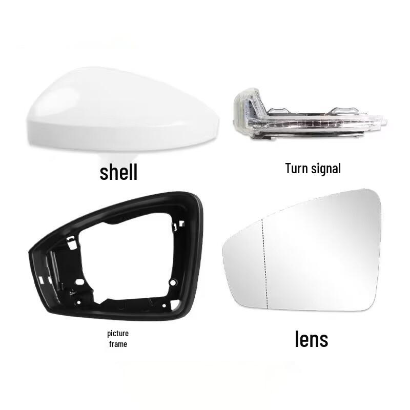 Volkswagen Tiguan L (2016-2018) & Tharu (2019) Rückspiegelabdeckungen, Rahmen & Gläser.