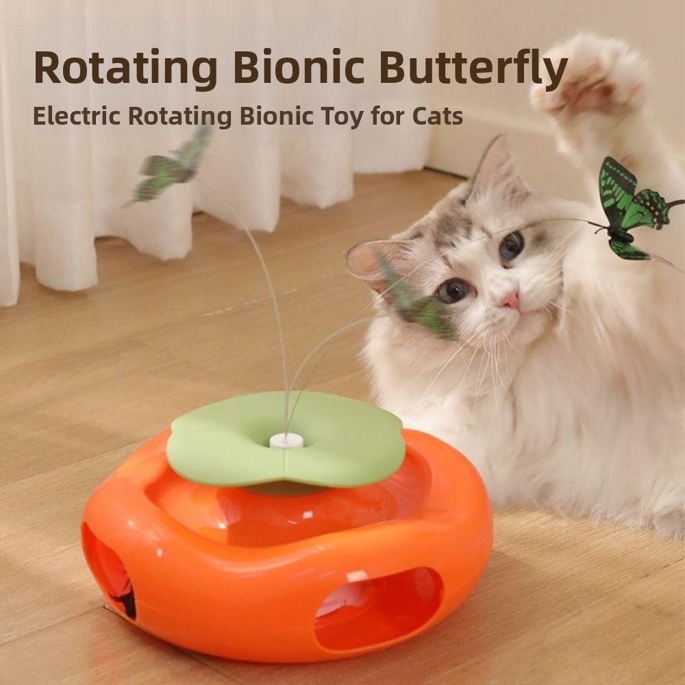 Built-in Feather Smart Interactive Cat Toy Non-slip Butterfly Cat Teaser Toy  Pet Supplies