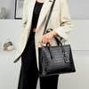 Stylish Minimalist Large Tote Bag For Women With Crocodile Pattern For Daily Use