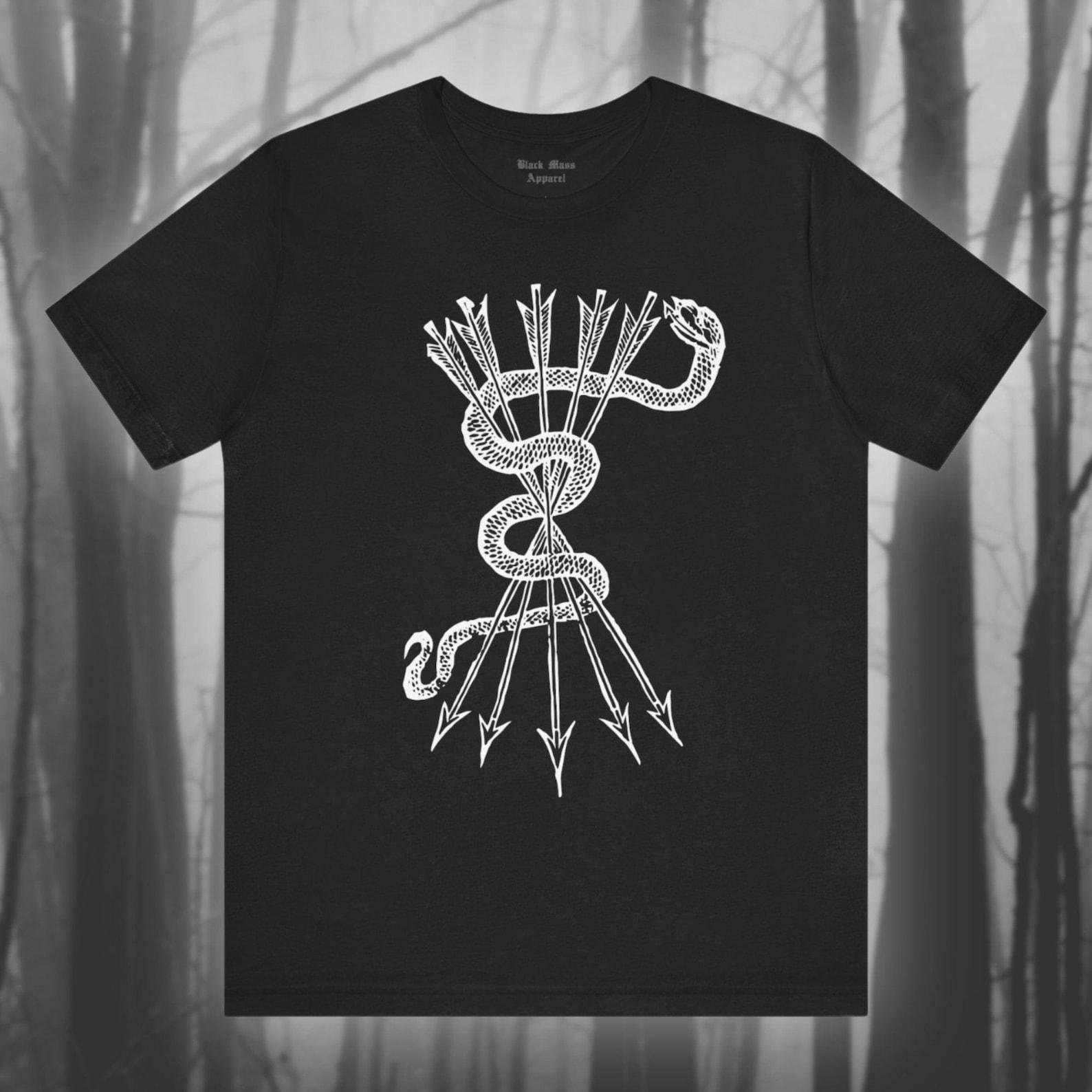 How to Bind, Vintage Art T-Shirt, Snake Shirt, Occult Art, Hermetic Magic Tee, Alchemy, Gothic Fashion Unisex Jersey Short Sleeve Tee L