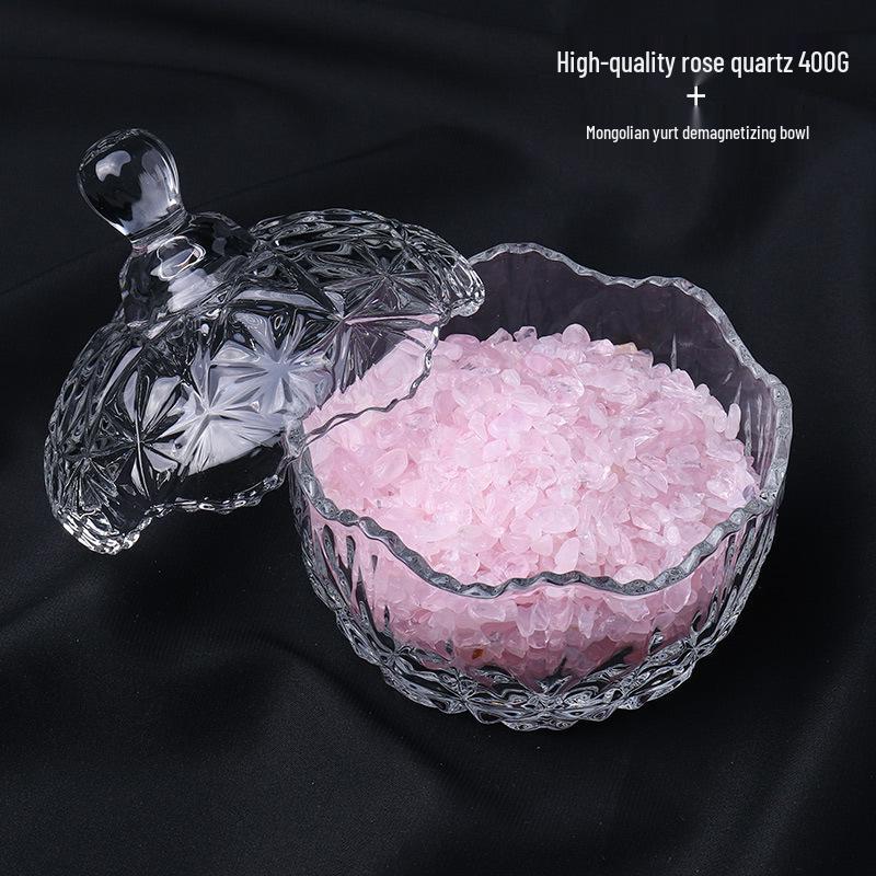 Natural White Crystal Stone Purification Bowl for Jewelry Storage