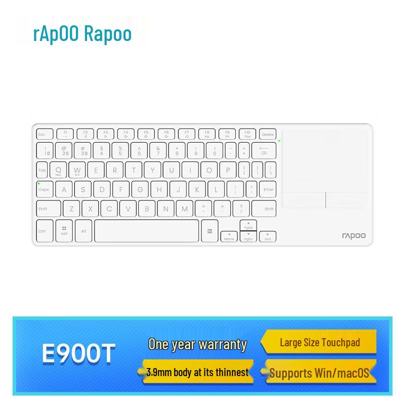 

Rapoo E900T Slim Multi-Mode Wireless Touchpad Keyboard