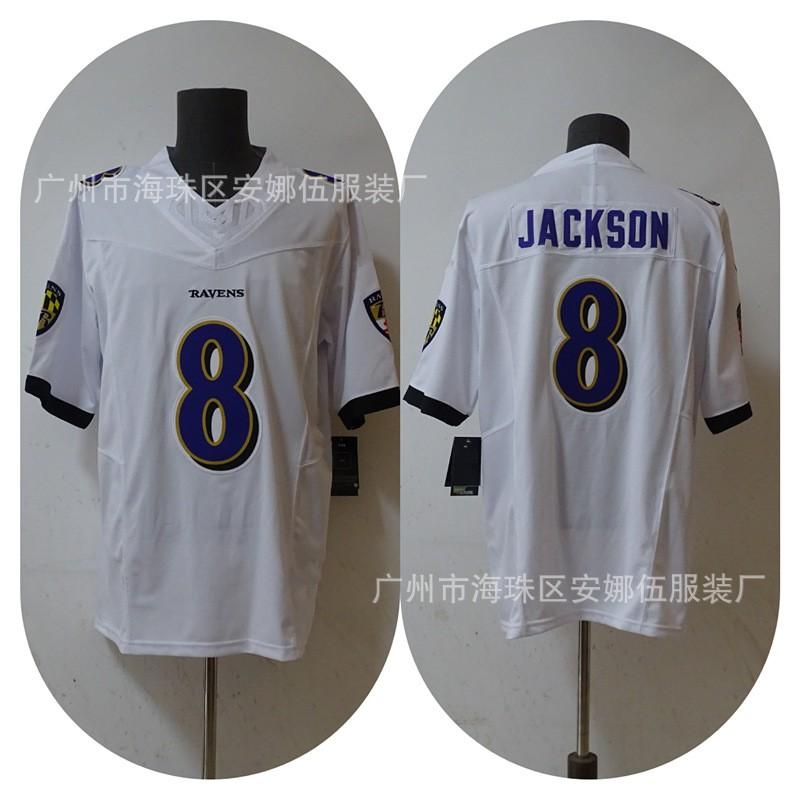 Baltimore Ravens NFL Camiseta de Fútbol para Hombre de Algodón Bordada Ropa del Equipo Rugby Aficionados al Deporte