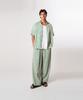 ATHPLATFORM Au61Pt15_Wrinkle Stripe Lounge Pants_Green