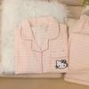 1011 New Long-sleeved Cloud Cotton Pajamas Women's Spring and Autumn Sweet Cartoon Plaid Can Be Worn Outside Loungewear Suit