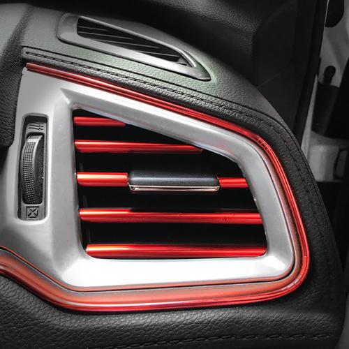 10Pcs/set 20cm Universal Car Air Conditioner Outlet Decorative U Shape Moulding Trim Strips Decor Car Styling Accessories