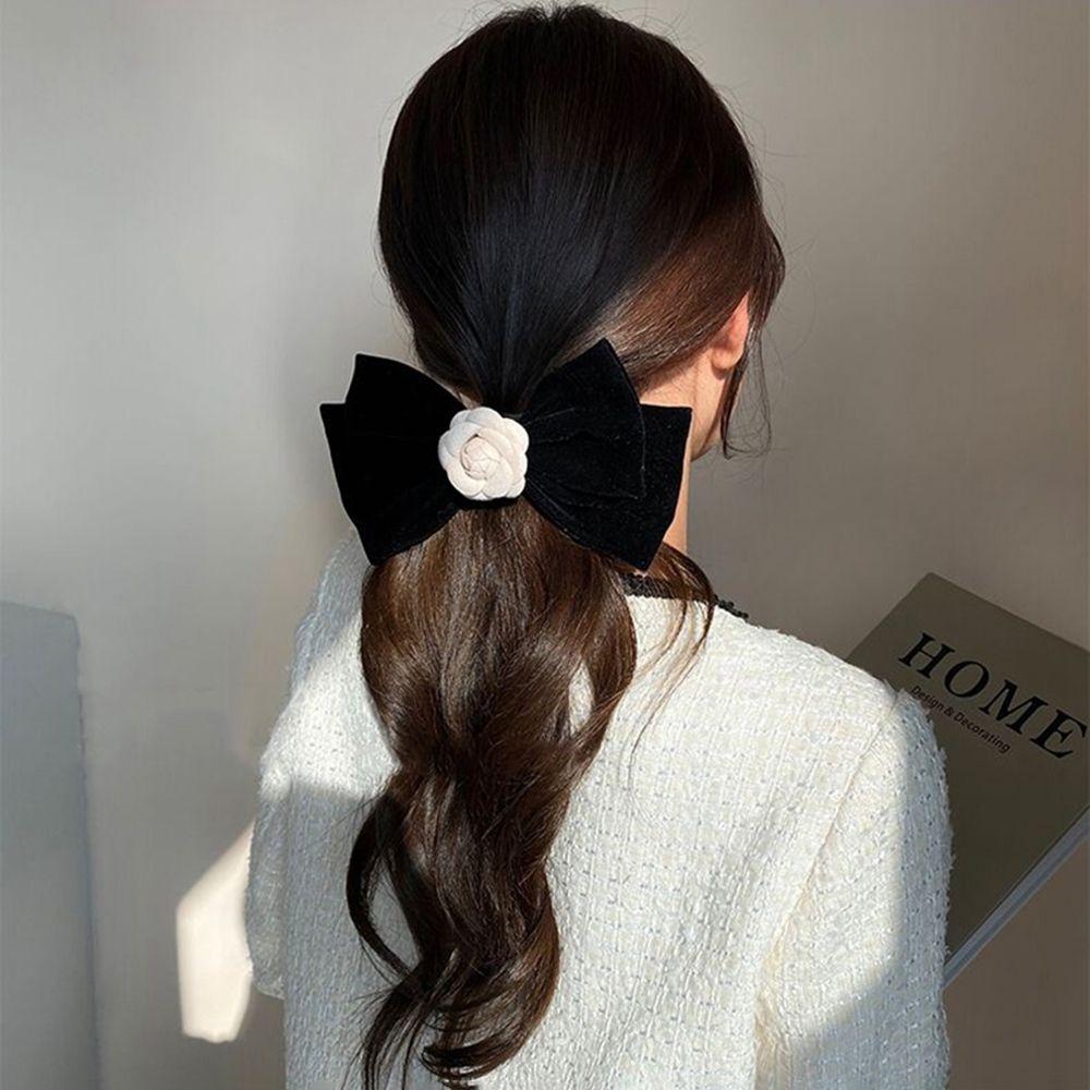 Knot Wome Hair Accessories Flower Hairpin Girls Spring Clip Korean Style Hair Clip Big Bow Hairpin