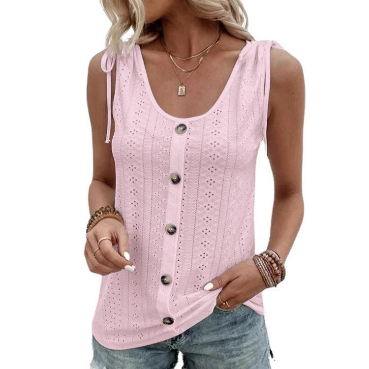 2026 Spring/Summer Sexy Casual Solid U-Neck Tank Top - New Women's Fashion