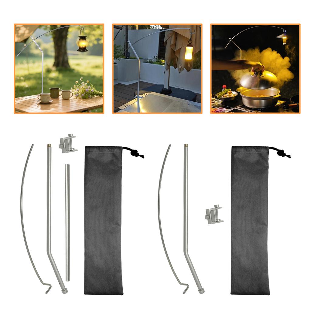 Camping Lantern Stand Light Hanger Outdoor Picnic Yard Portable Lawn Lamp Pole Lamp Post for Beach BBQ Summer Work Light Yard