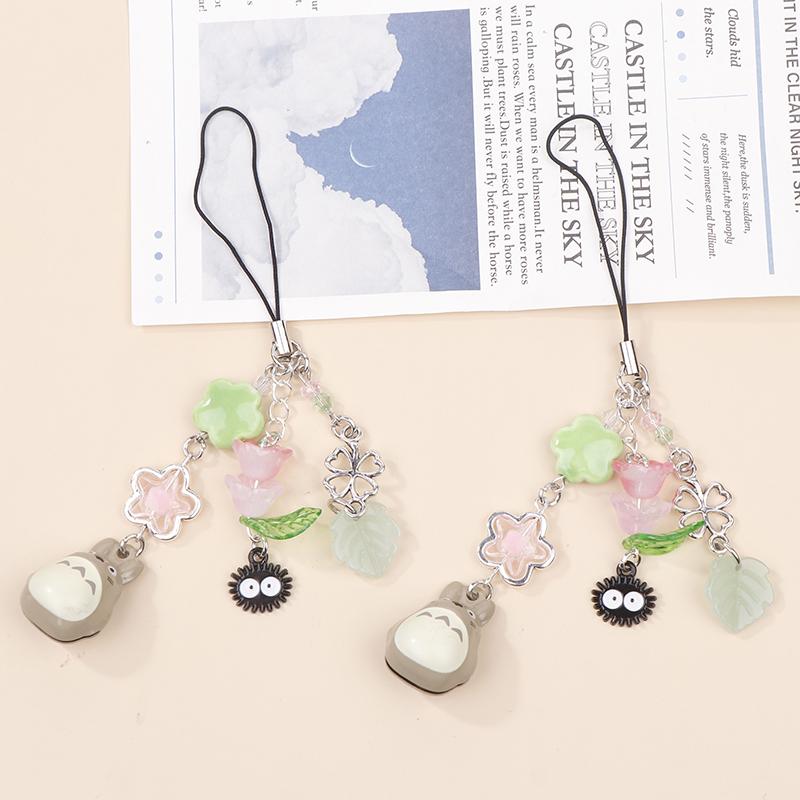 Trendy Handmade Beaded Cat Lanyard Phone Pendant Bead Bag Charm Cell Phone Chain Keychain Girl Gifts