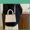 Trendy Women's Small Square Handbag In Black Brown White And Khaki For Everyday Use