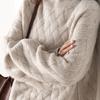 Women Casual Chic Loose Cashmere Sweater Autumn Winter Oversize Thick Long Sleeve Turtleneck Warm Knit Pullovers