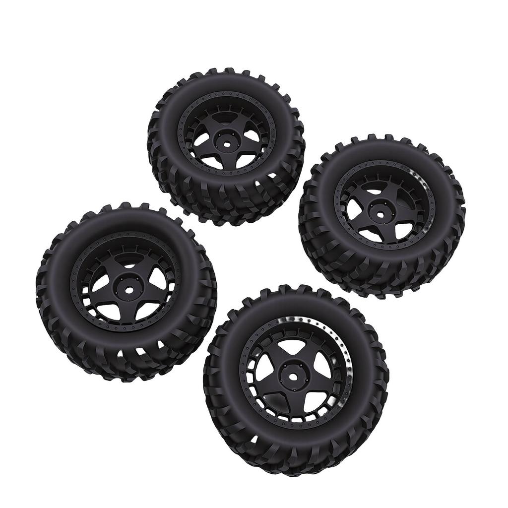 4PCS Crawler Tires Fit for HSP 94186 16208 1 14 1 16 RC Truck 80mm Rubber RC Mud Terrain Tires for Upgrade