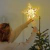 Lighted LED Lighted Star Transparent Christmas Treetop Light Xmas Light Ornaments  Holiday