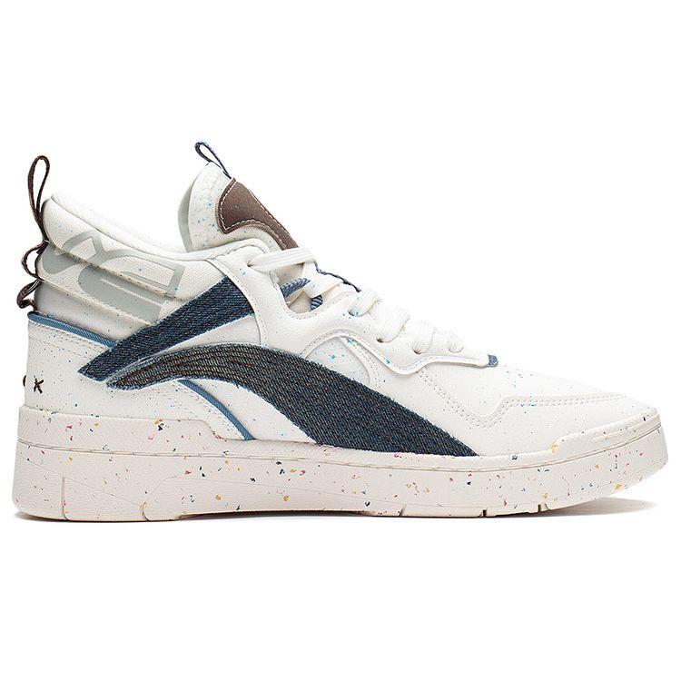 Li Ning Wei Wu Mid High Top Sneakers Men Sneakers White AGCS105-2