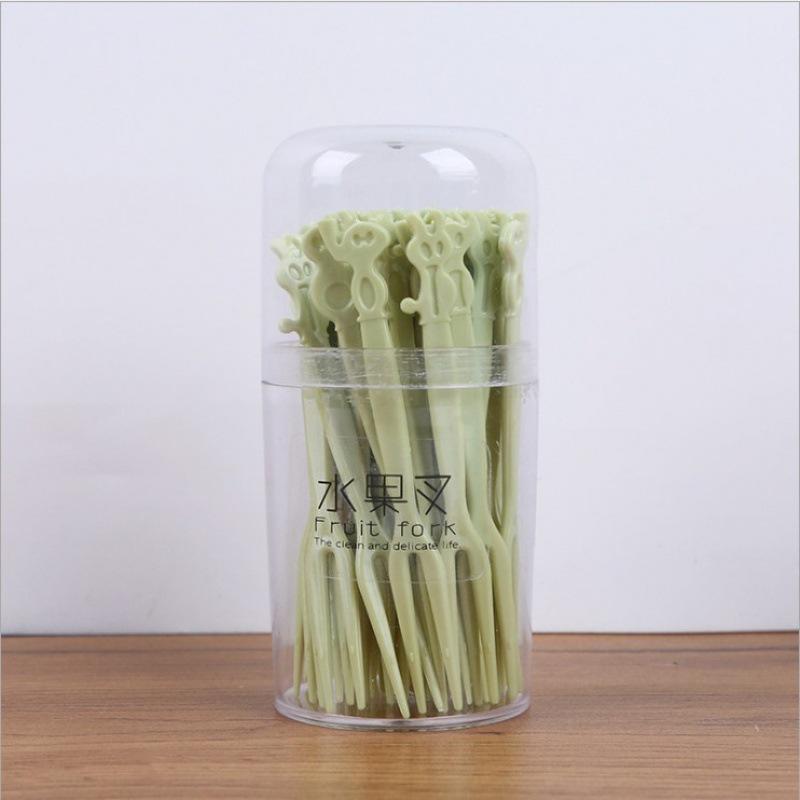 50PCS fruit fork wholesale disposable fruit fork set, plastic fruit sign eating snack fork dessert fork fruit fork