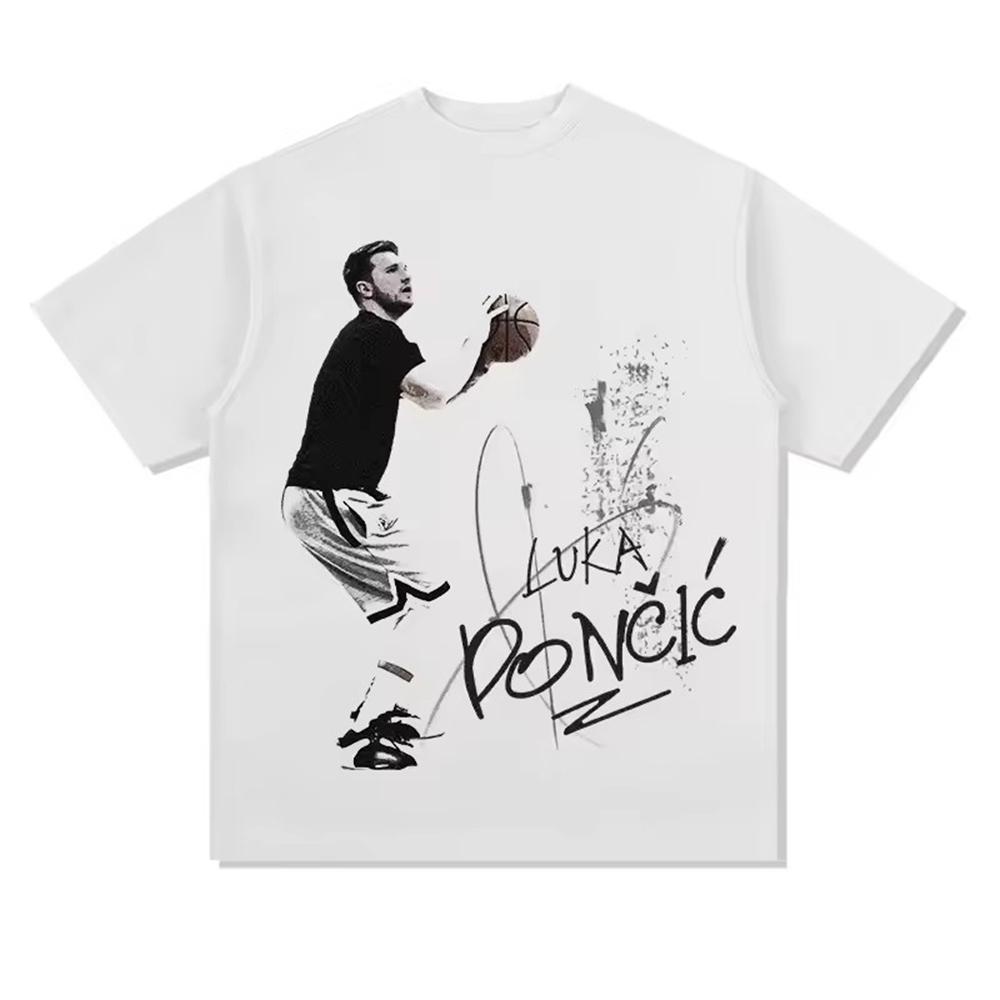 Curry Paul George Threeball Kobe Doncic Ross Harden James Irving Unisex Clothing short sleeve Round Neck Printing Tshirt 50404 S