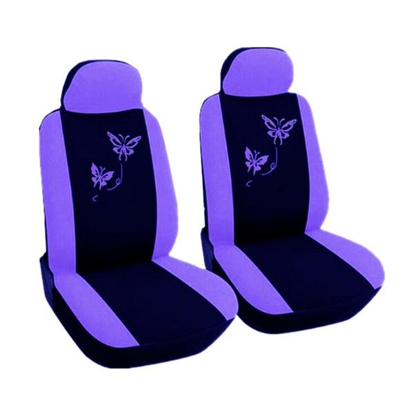 

Универсальные чехлы на автомобильные сиденья, полный комплект, украшение на автомобильное сиденье, задний передний автомобильный чехол на сиденье, коврик для автомобильных сидений, защитная подушка, передняя задняя часть, грузовик, внедорожник 4PCS фиолет