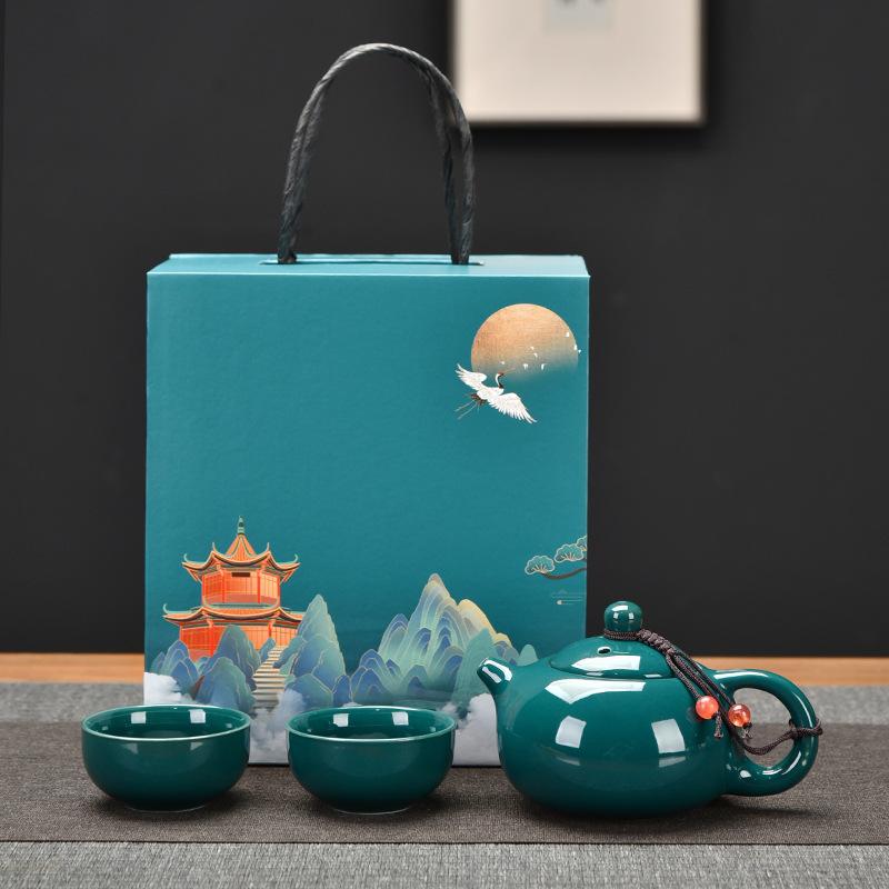 Чайный сервиз Xinguochao, полный набор в подарочной коробке премиум-класса, подарки на открытие делового мероприятия