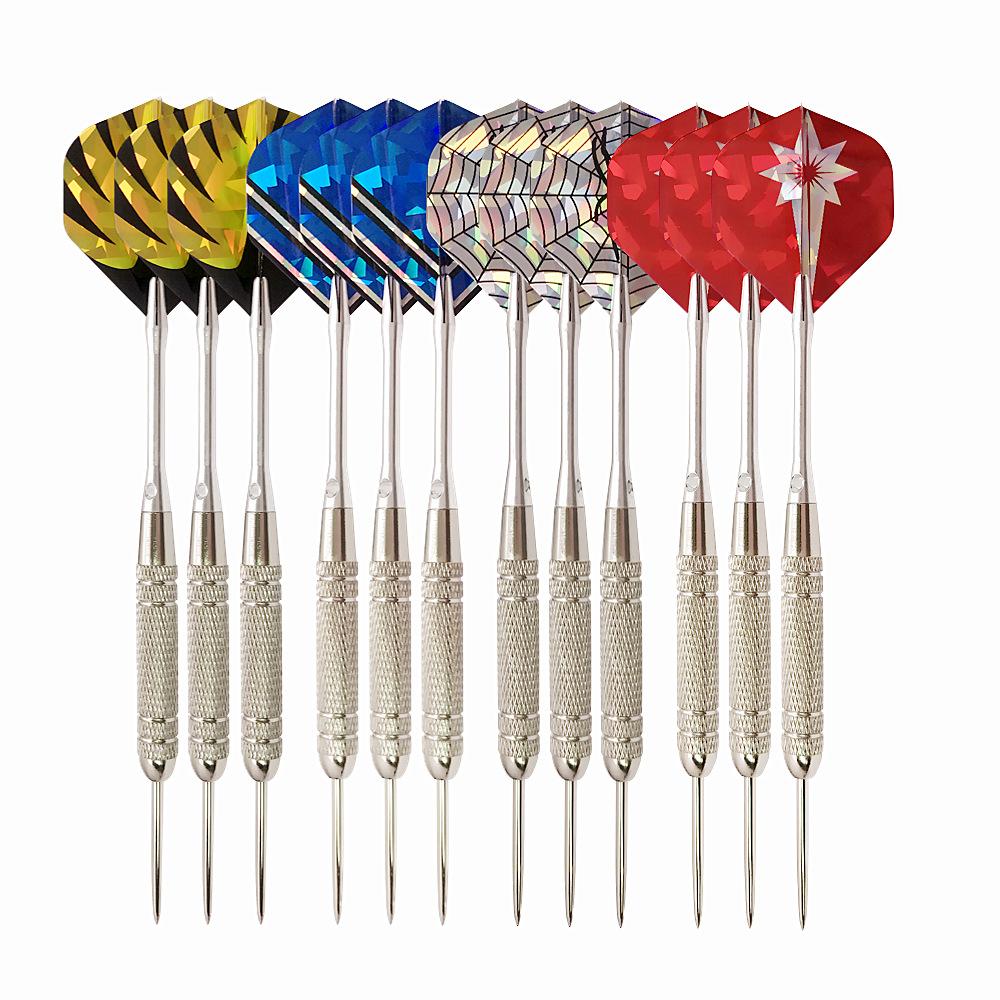 Darts Metal Tip Set 12 Aluminum Shaft Metal Dart Set Professional Darts Steel Tip Sets