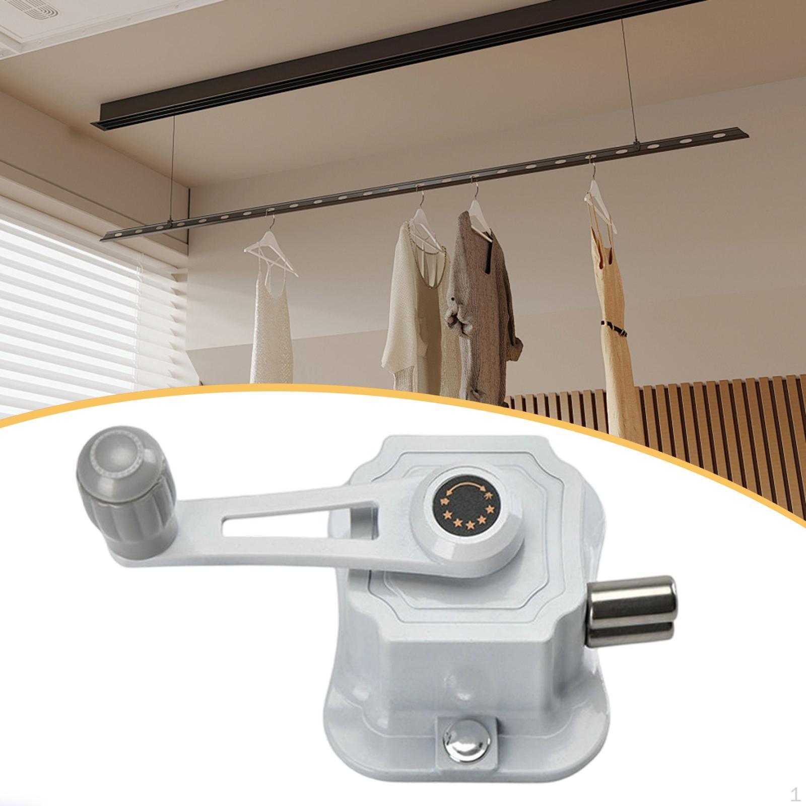 

Аксессуар для вешалки с ручным приводом для стойки, легко устанавливаемый, алюминиевый сплав для одежды, ремонт Silver