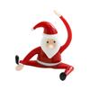 Yousheng Santa Claus Yoga Glass Ornament Desktop Art Figurine Healthy Humorous Holiday Decor Glass Art Ornament