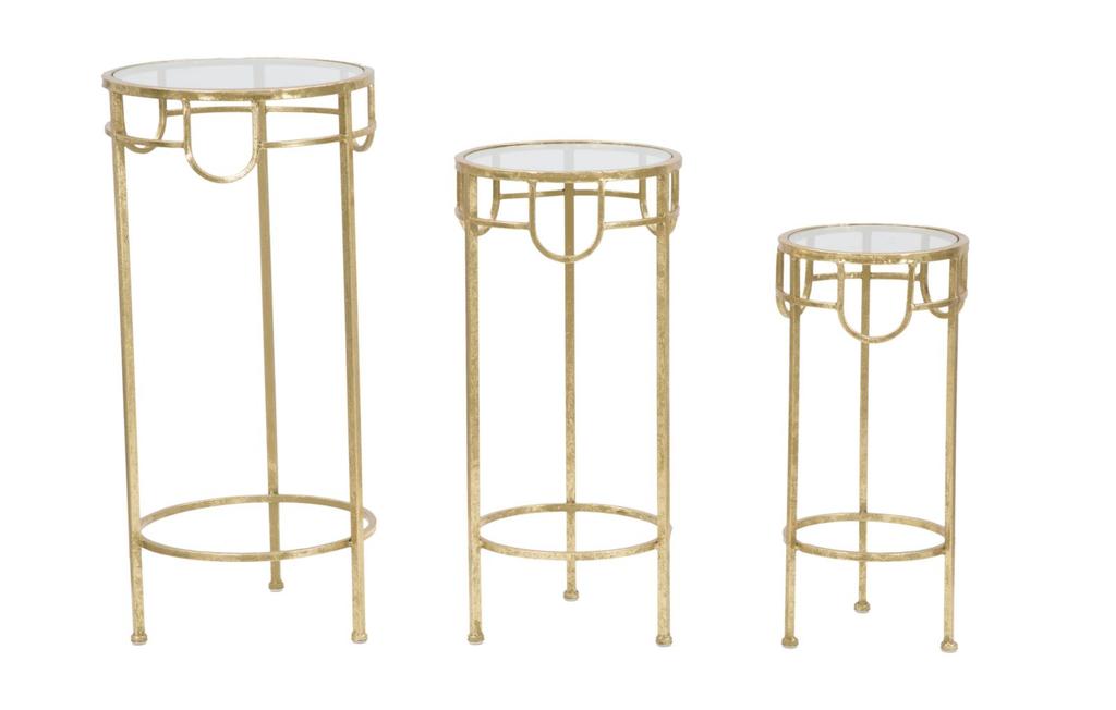 TV-Halter Gold Set 3 Stück cm 33x70 - 28x60 - 23x50