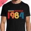 40th Birthday T-shirt 1984 Tshirt Birthday Souvenir Unisex for Unisex Happy Birthday T Shirt Retro Style TEE Gifts CONTTON Camisas