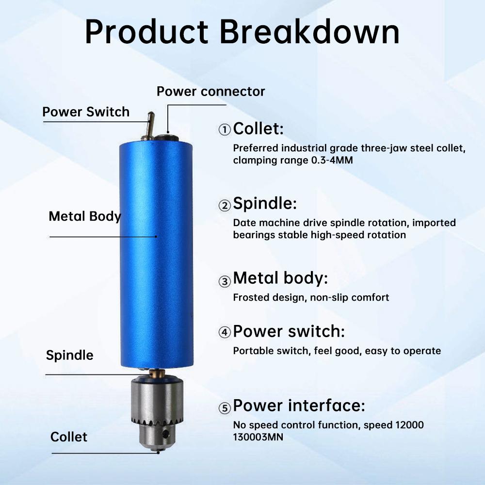 Brushless Mini Drill 220V 13000rpm Stepless Speed-adjustable Handheld Metal Electric Grinder Polishing Engraving Electric Drill