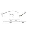 Vintage Rimless Finished Myopia Glasses Ultralight Soft Men Women Ultralight Resin Nearsighted Eyeglasses Diopters 100~400