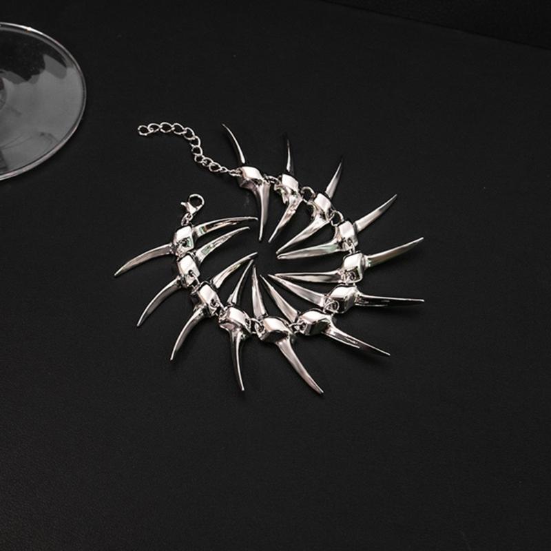 Thorn Fish Bone Chain Bracelets Hip Hop Couple Bracelets Fashion Bangles Punk Style Jewelry Link Chain Charm Bracelets