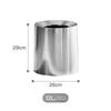 Electroplated Silver Wastebasket Premium Imitation Metal Bin Household Living Room Bedroom Office Rubbish Bin Industrial Style