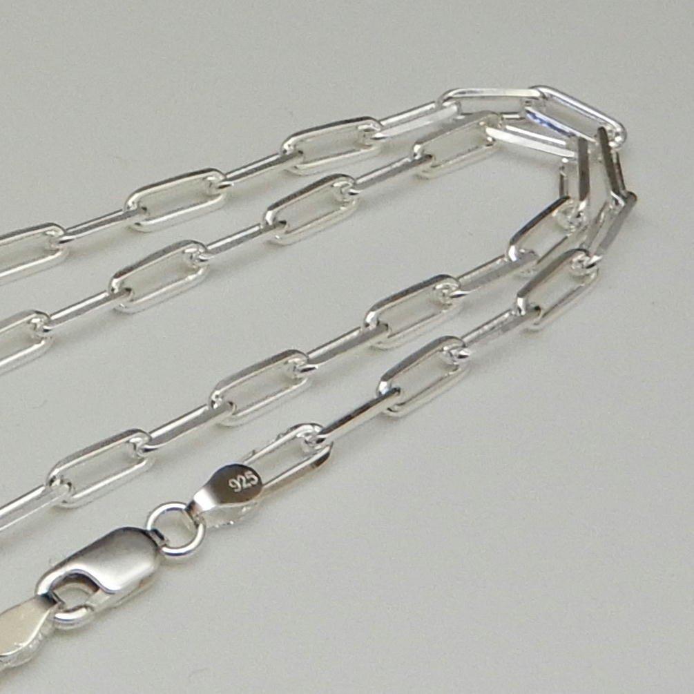 (3.2mm, 50cm length, various thicknesses available) 925 Sterling Silver Hopi Chain Necklace, Men's Silver Chain (50cm, 3.2mm Chain Width)