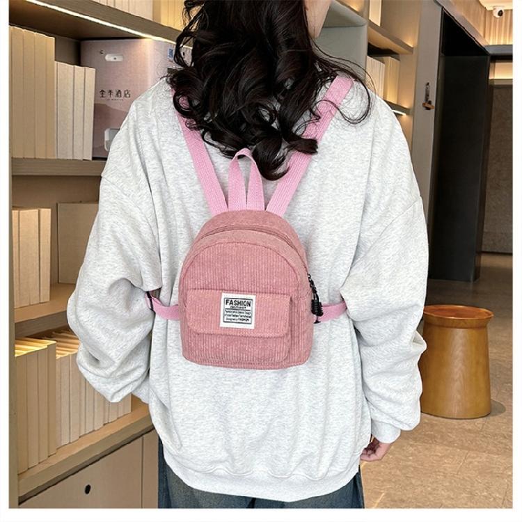 Damen Corduroy Rucksack Schüler Schultasche Reise Rucksack Mini Rucksack