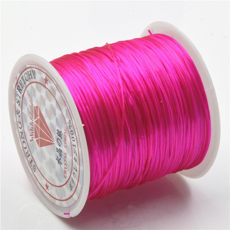 Crystal Elastic Line, Flat Rubber Band Rope 60 Meters Per Roll, Bead Line Diy Jewelry Accessories
