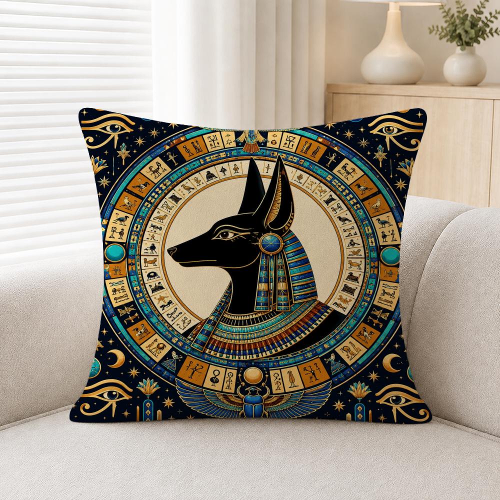 Art Majestic Mystery Ancient Egyptian Art Cushion Cover Soft Plush Fluffy Throw Pillow Cases For Sofa Bedroom Home Decor