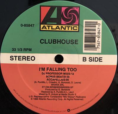 12inch Record CLUB HOUSE - I'm Falling Too 085847 Atlantic 1992 US Dance & Electronica Used
